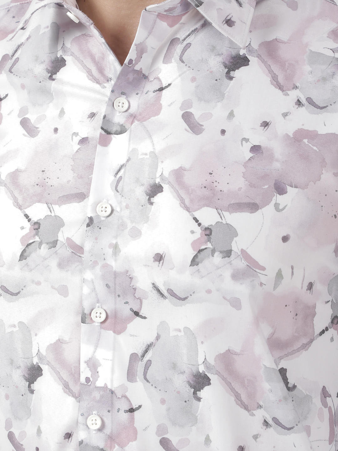 Numero Uno Men Abstract Pink Shirt